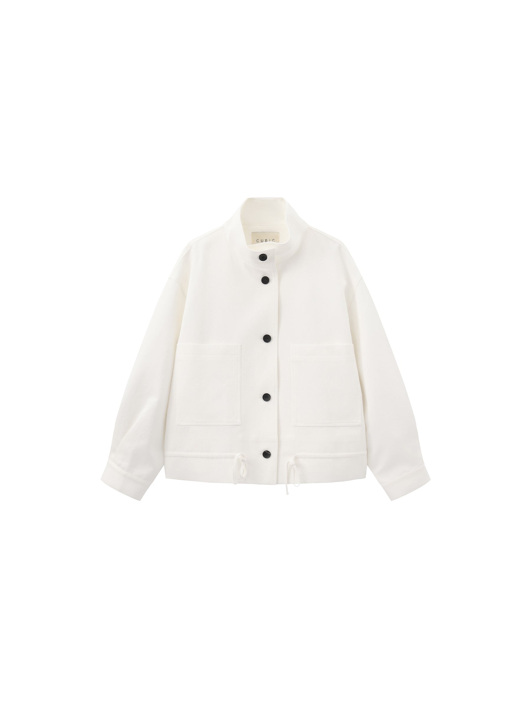 CUBIC Lyocell Drawstring Short Trench Coat-15