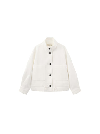 CUBIC Lyocell Drawstring Short Trench Coat