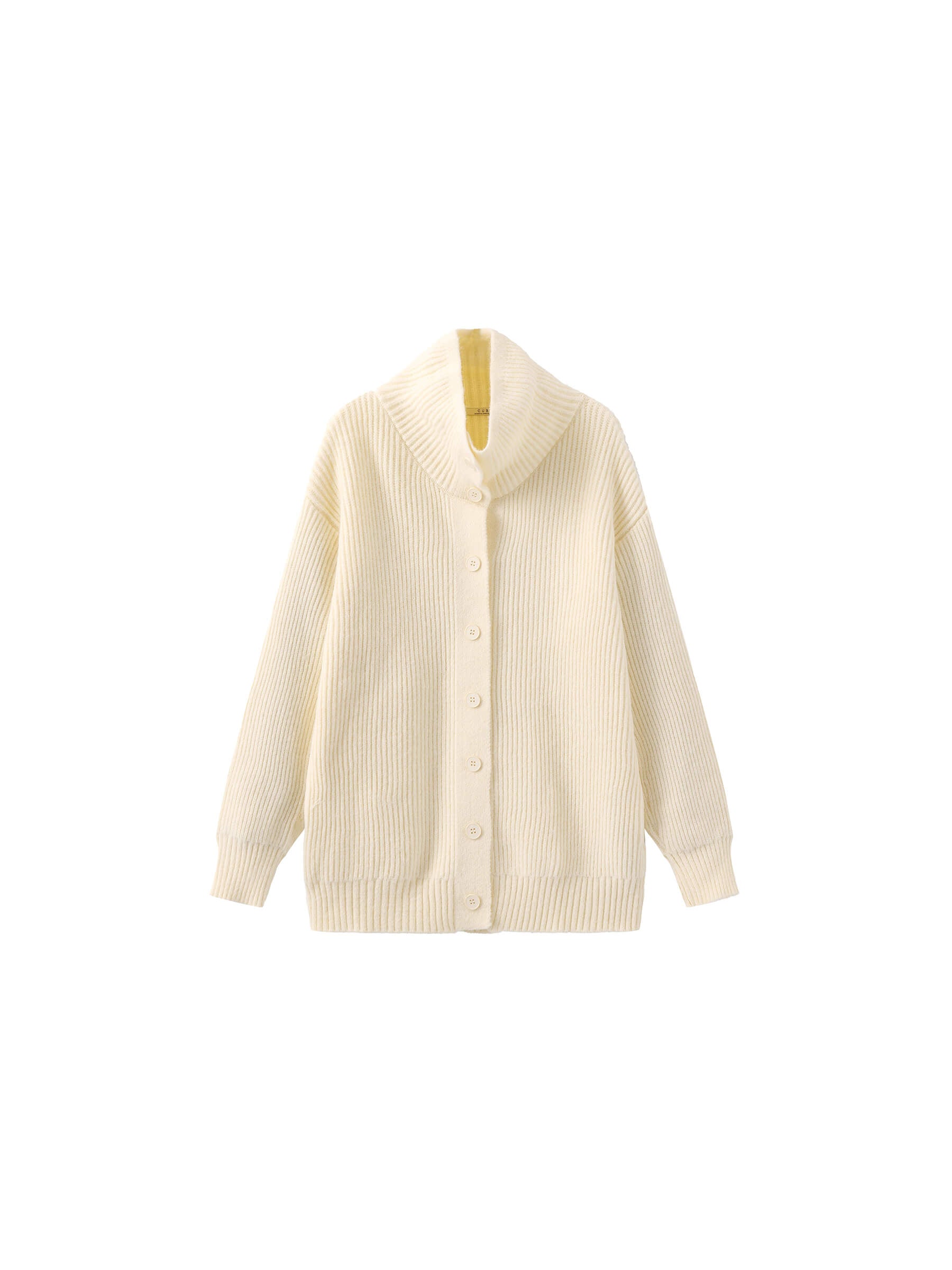 High Neck Boxy Knit Cardigan-14