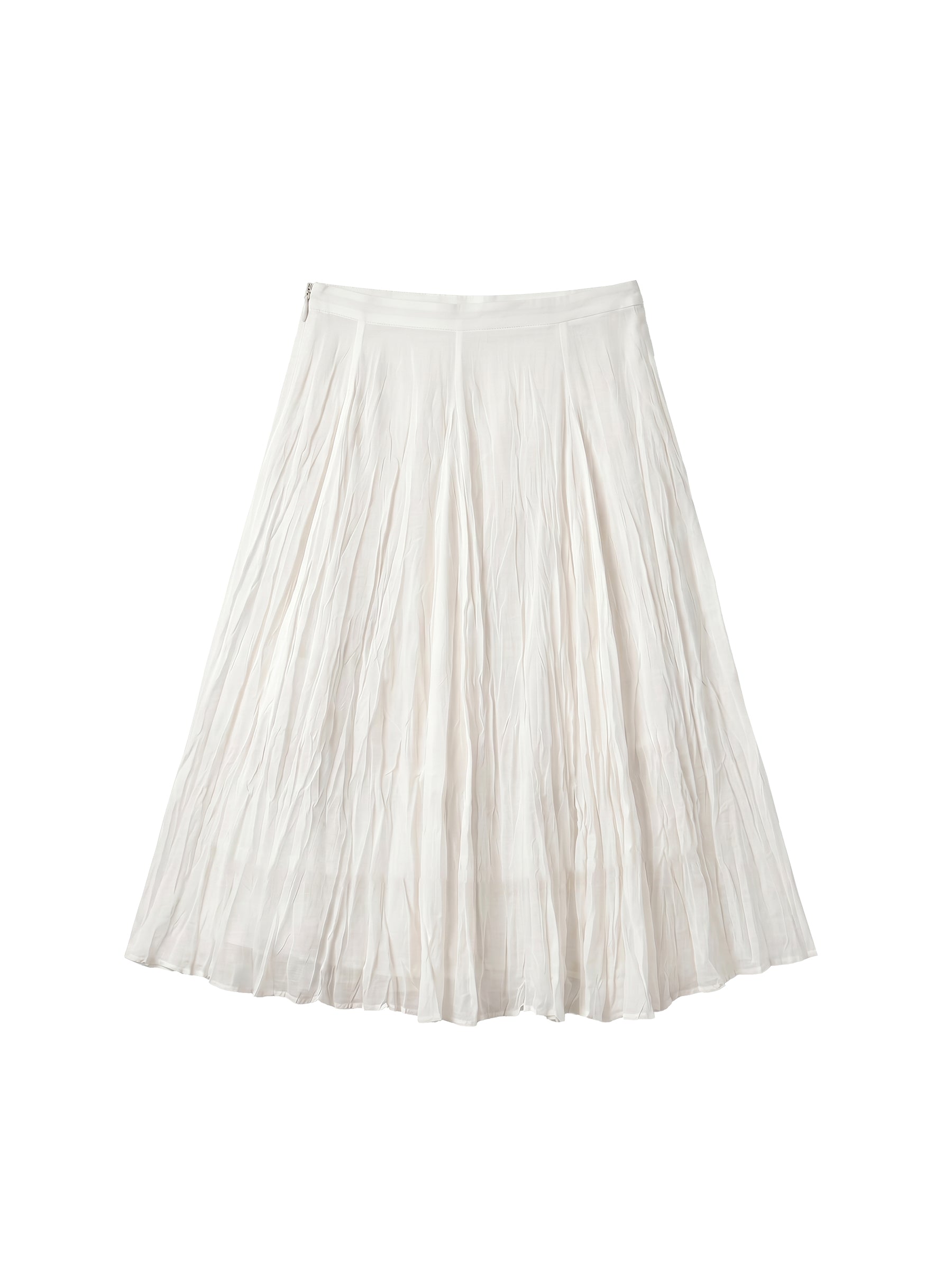 CUBIC Crinkled Pleated Midi Skirt-15