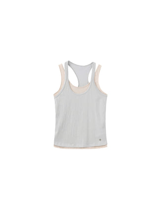 Convertible Two-Piece Color-Block Layered Vest