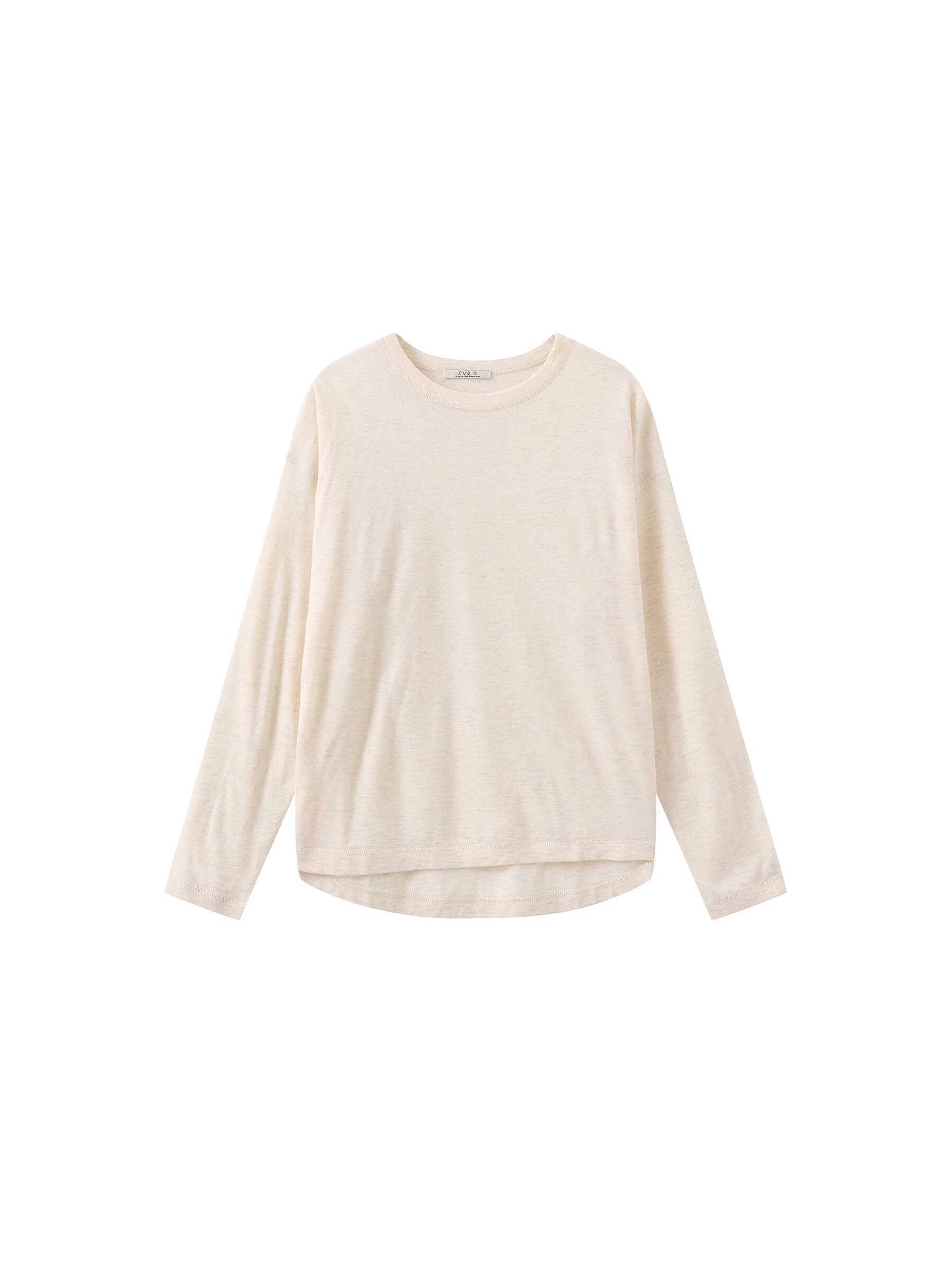 Crew Neck Long Sleeve Top with Wool Blend-17