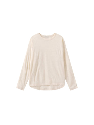 Crew Neck Long Sleeve Top with Wool Blend