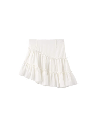 Asymmetrical Ruffled Mini Skirt