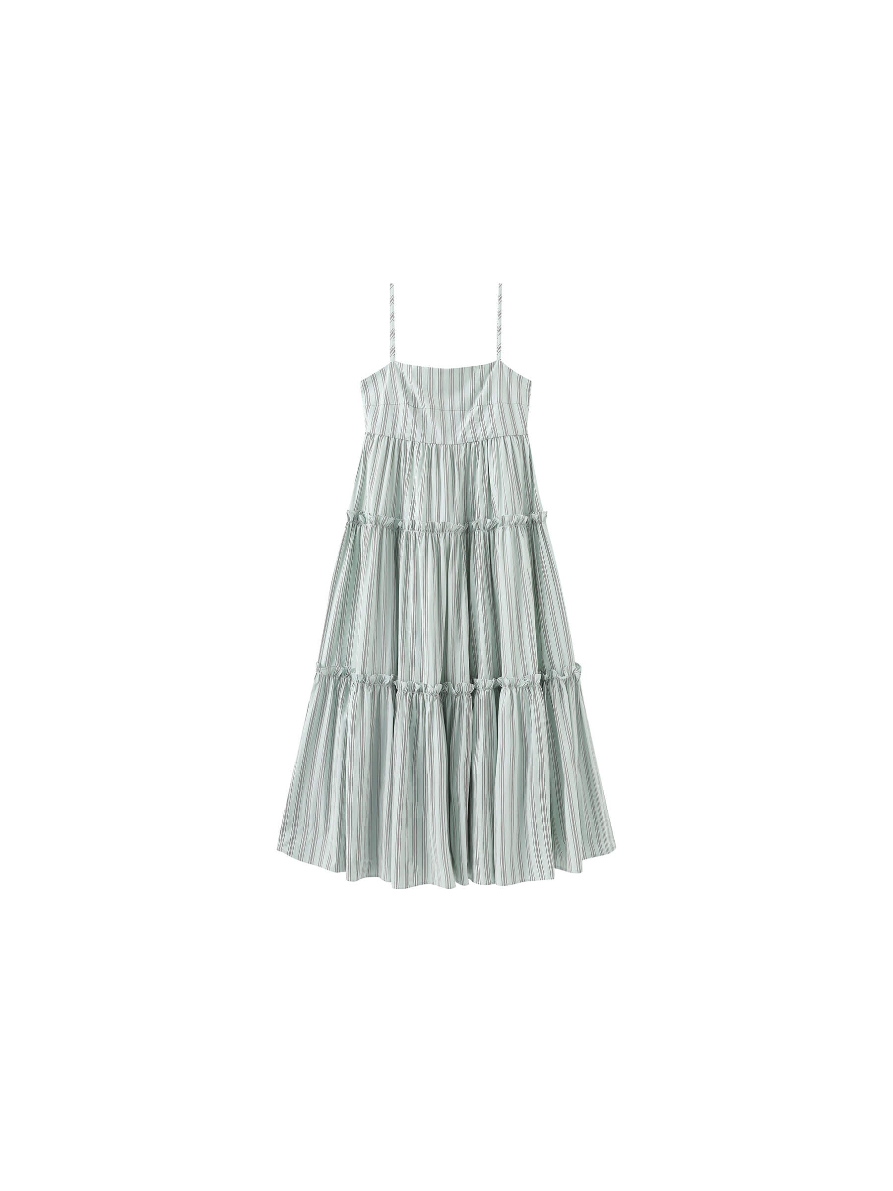 Strap Striped Cake Dress-15