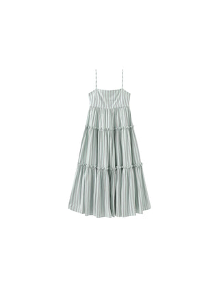 Strap Striped Cake Dress