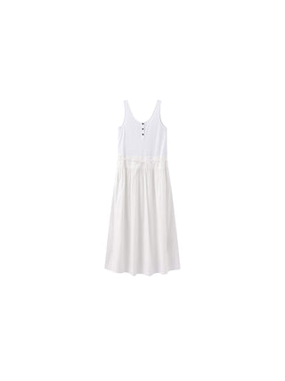 Panelled Henley Neck Vest Dress
