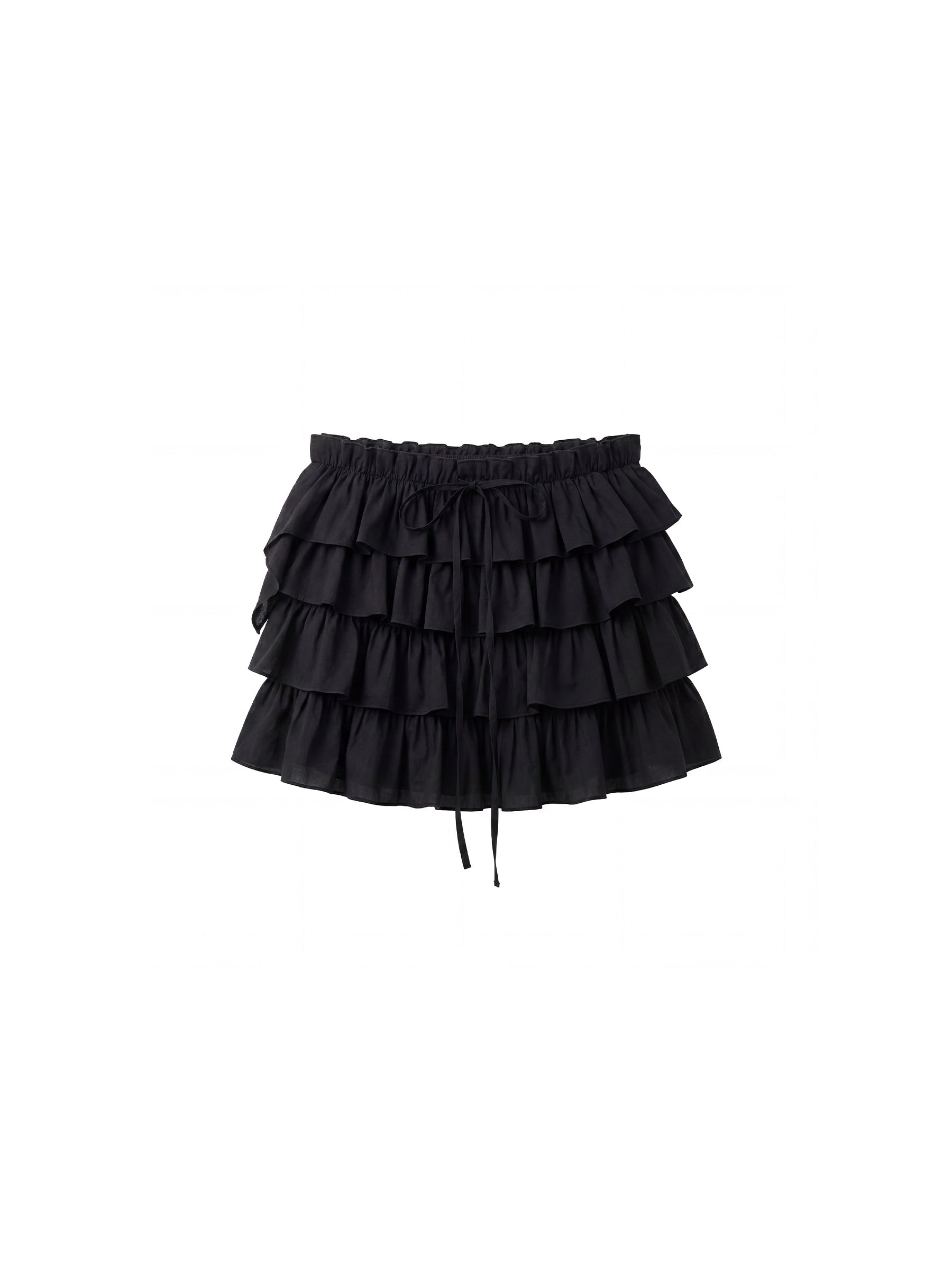 CUBIC Layered Ruffle Tiered Mini Skirt-15