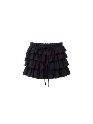 CUBIC Layered Ruffle Tiered Mini Skirt