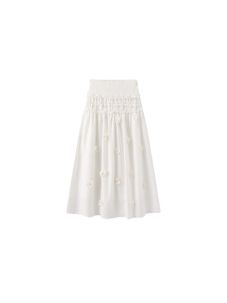 3D Floral Maxi Skirt