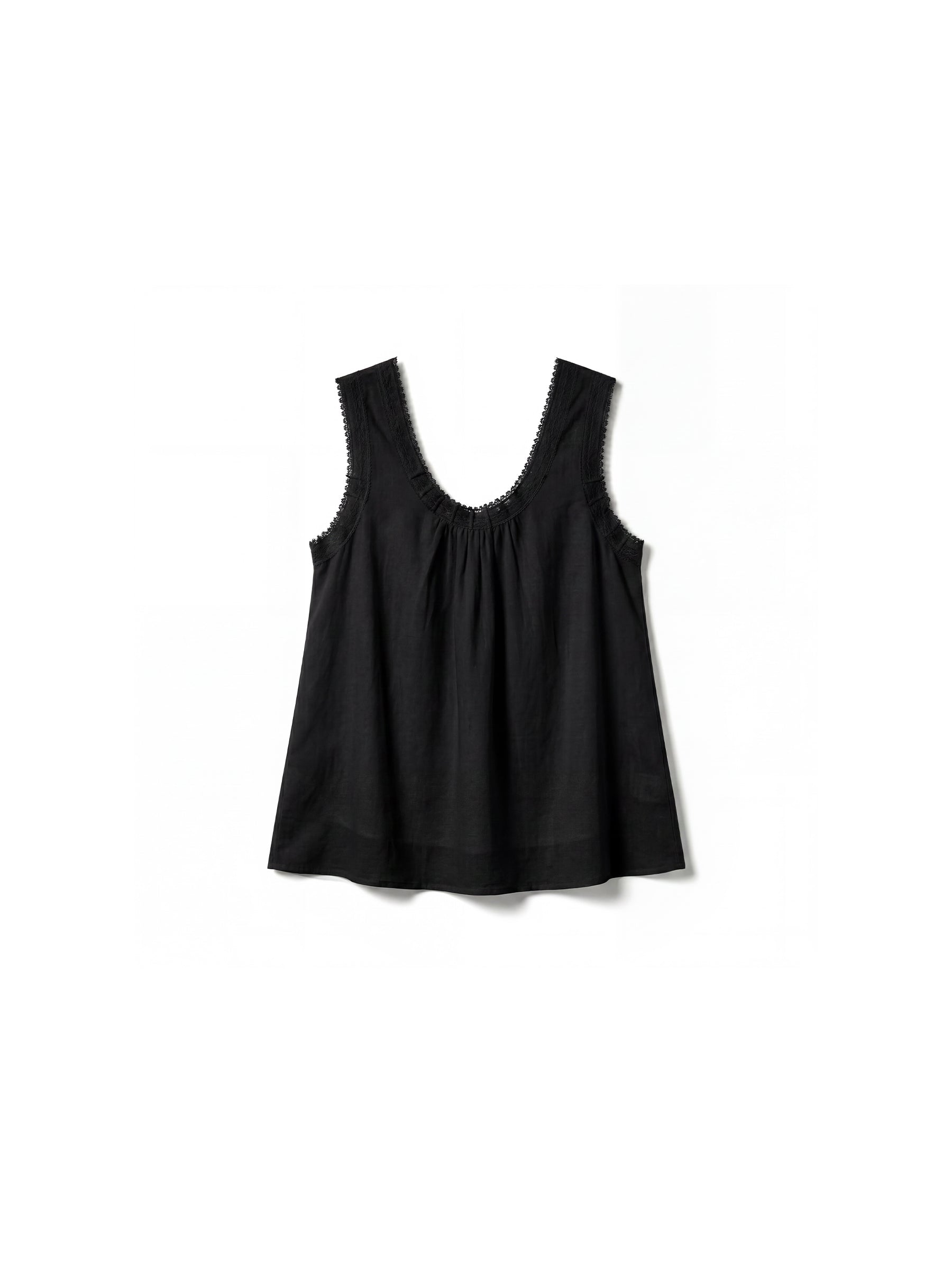 CUBIC Lace Trim Scoop Neck Sleeveless Top-15