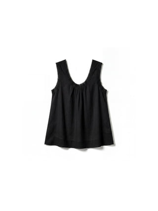 CUBIC Lace Trim Scoop Neck Sleeveless Top