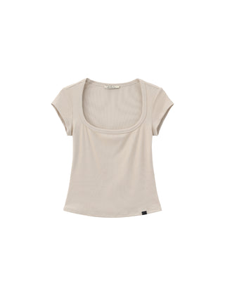 CUBIC Modal Square Neck Short-sleeved T-shirt