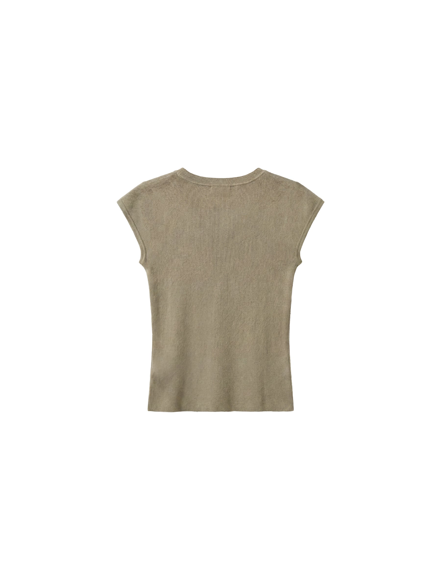 CUBIC Lyocell-Blend Minimalist U-Neck Top-15