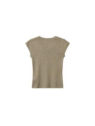 CUBIC Lyocell-Blend Minimalist U-Neck Top