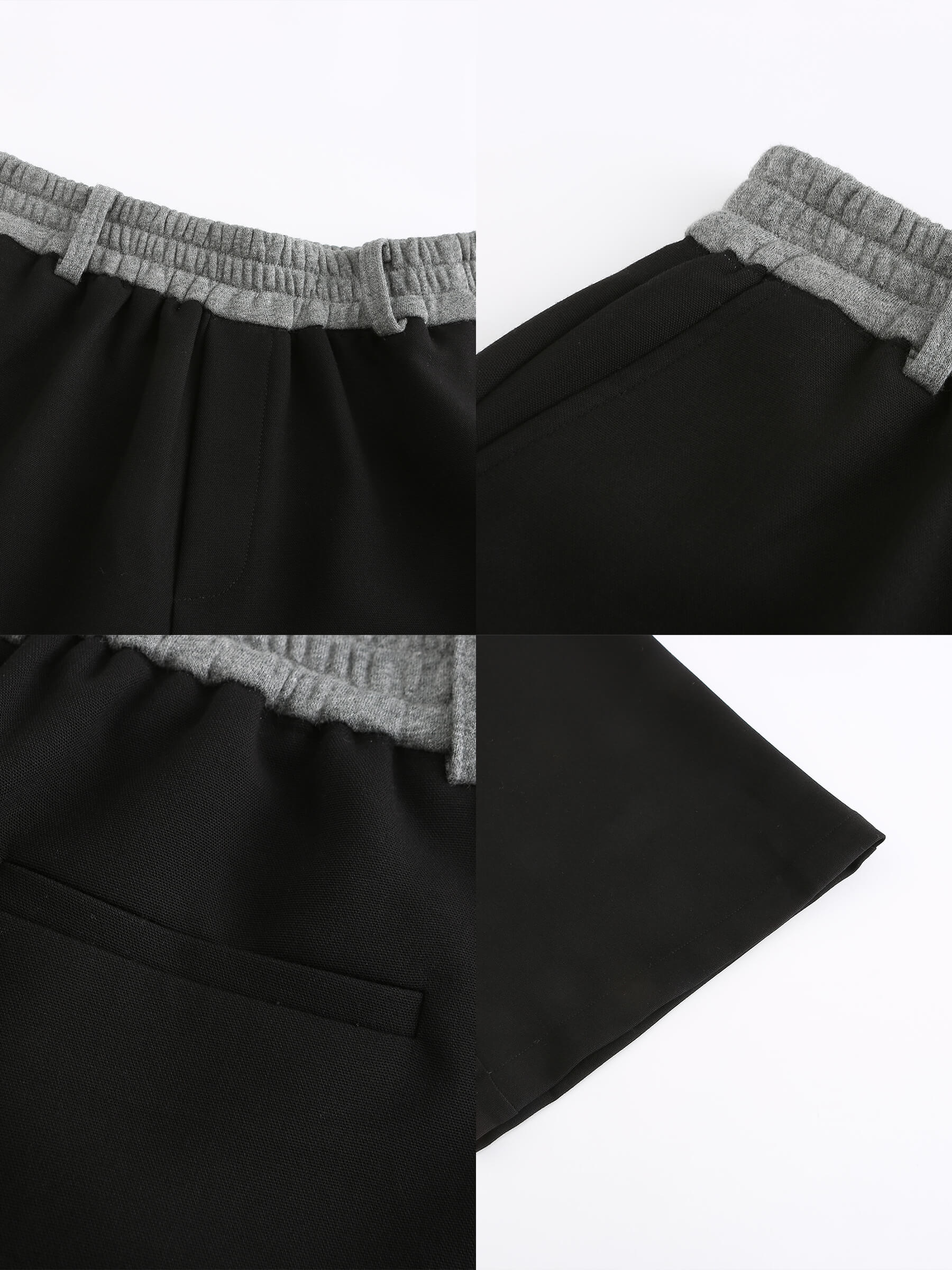 Colorblock Casual Straight Trousers-17