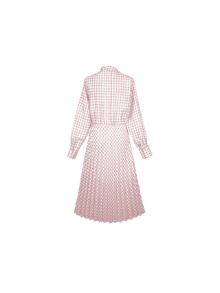 Tartan Neck Tie A-line Dress