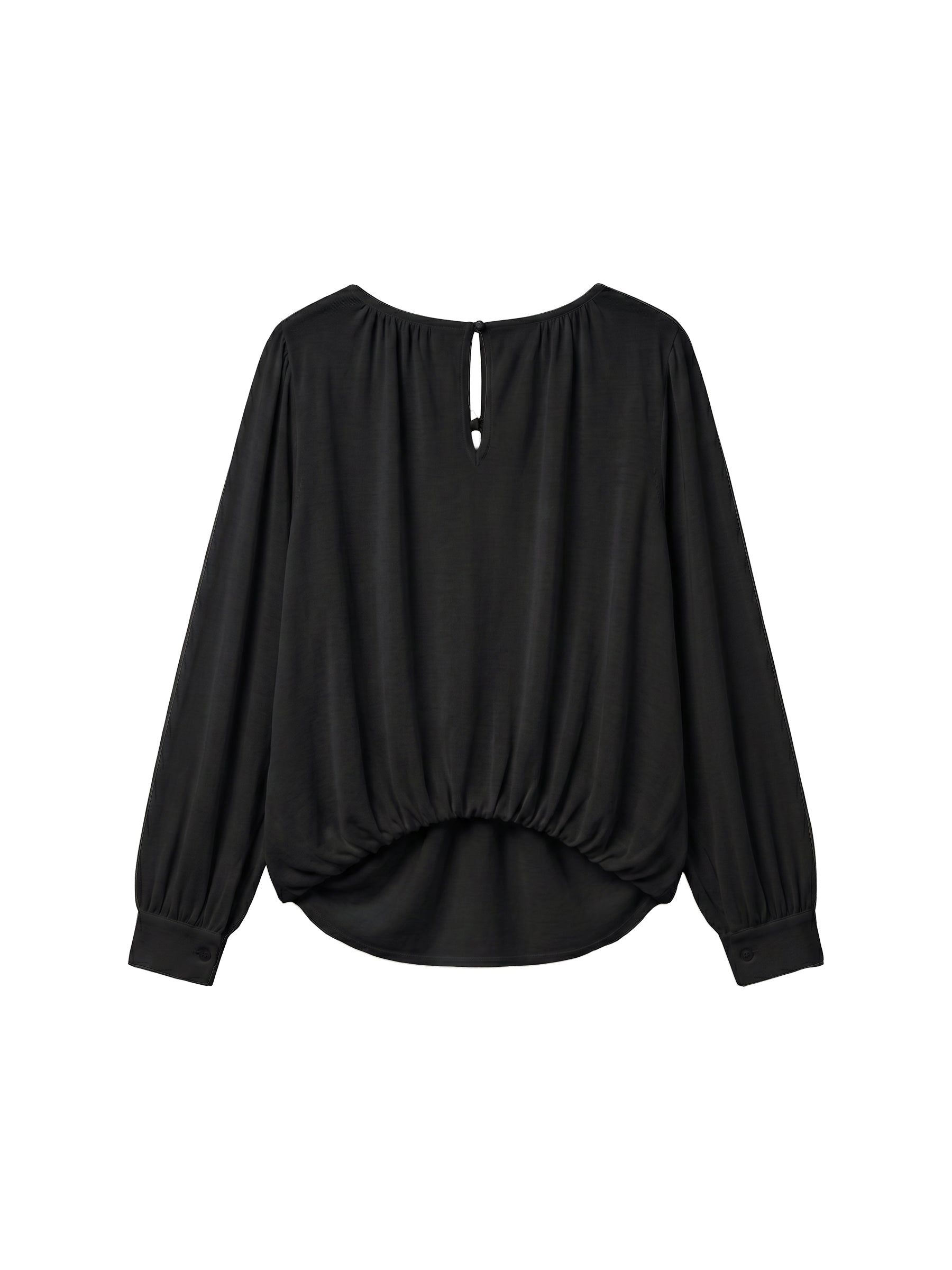 CUBIC Tie Neck Batwing Blouse-16