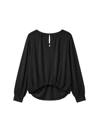 CUBIC Tie Neck Batwing Blouse