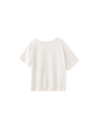 C by CUBIC Embroidered Off-Shoulder T-Shirt