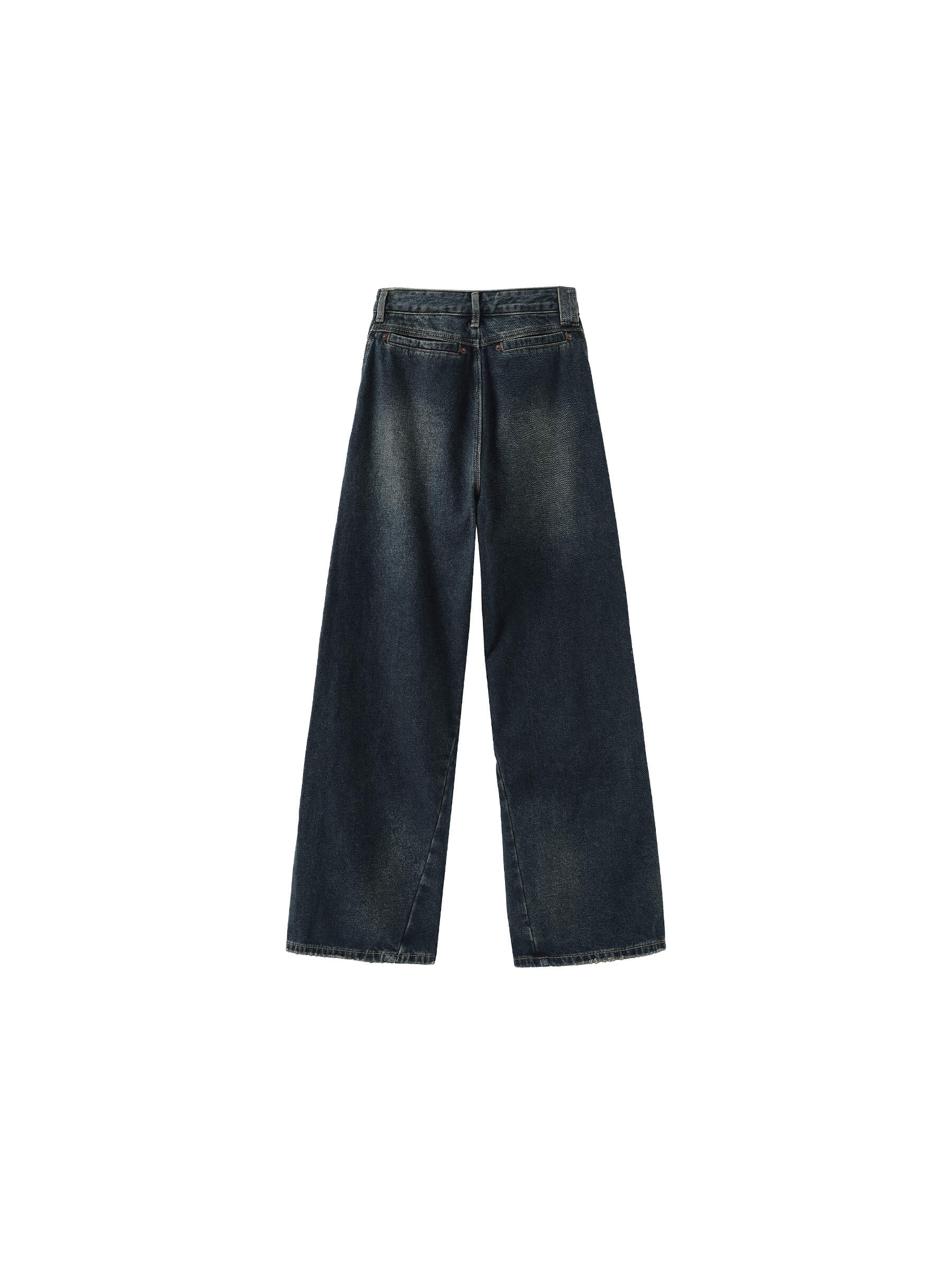 Vintage Style Straight leg Denim Jeans-16