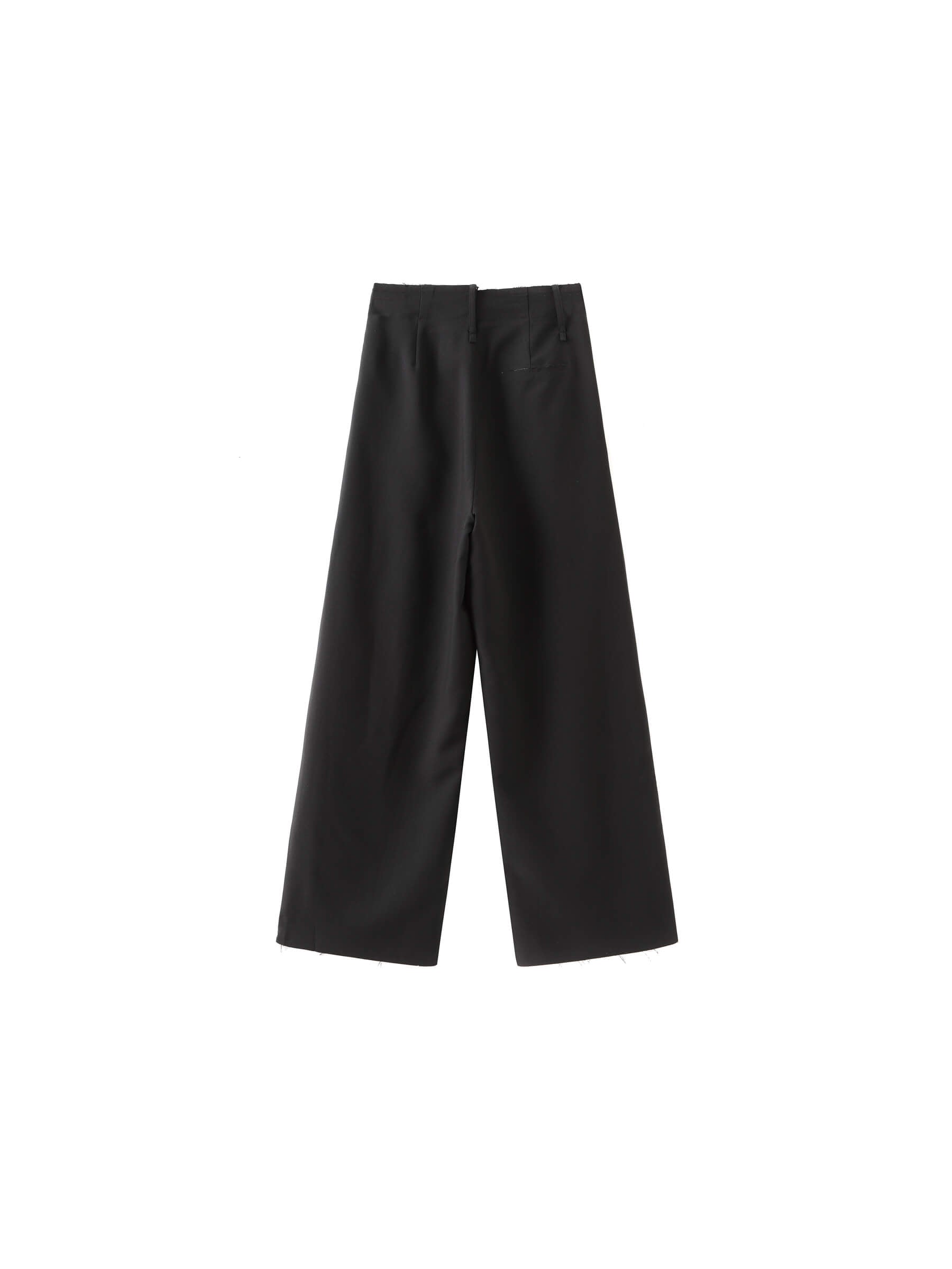Asymmetric Waistband Tailored Trousers-18