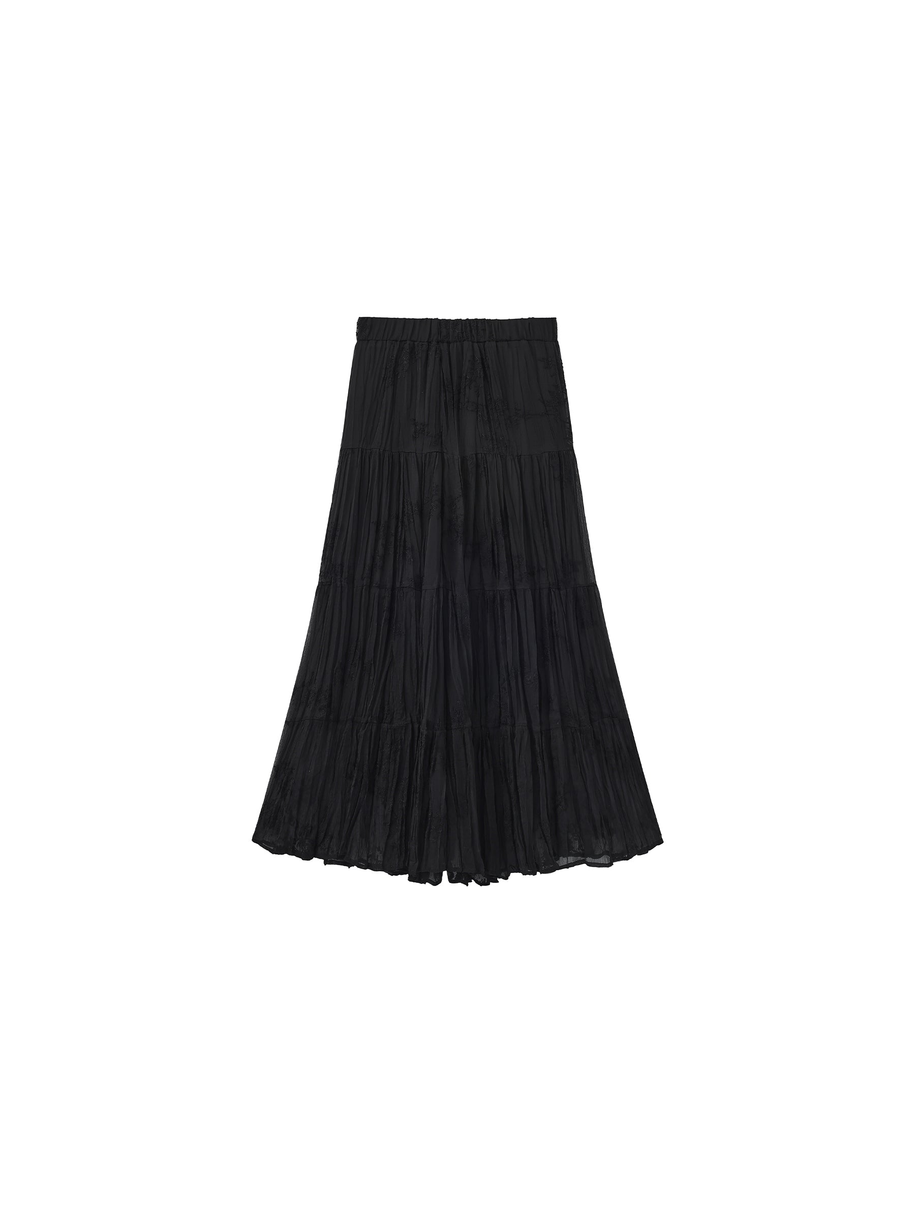 CUBIC Textured A-Line Embroidered Skirt(Pre order: 7 days)-16