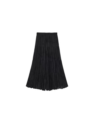 CUBIC Textured A-Line Embroidered Skirt(Pre order: 7 days)