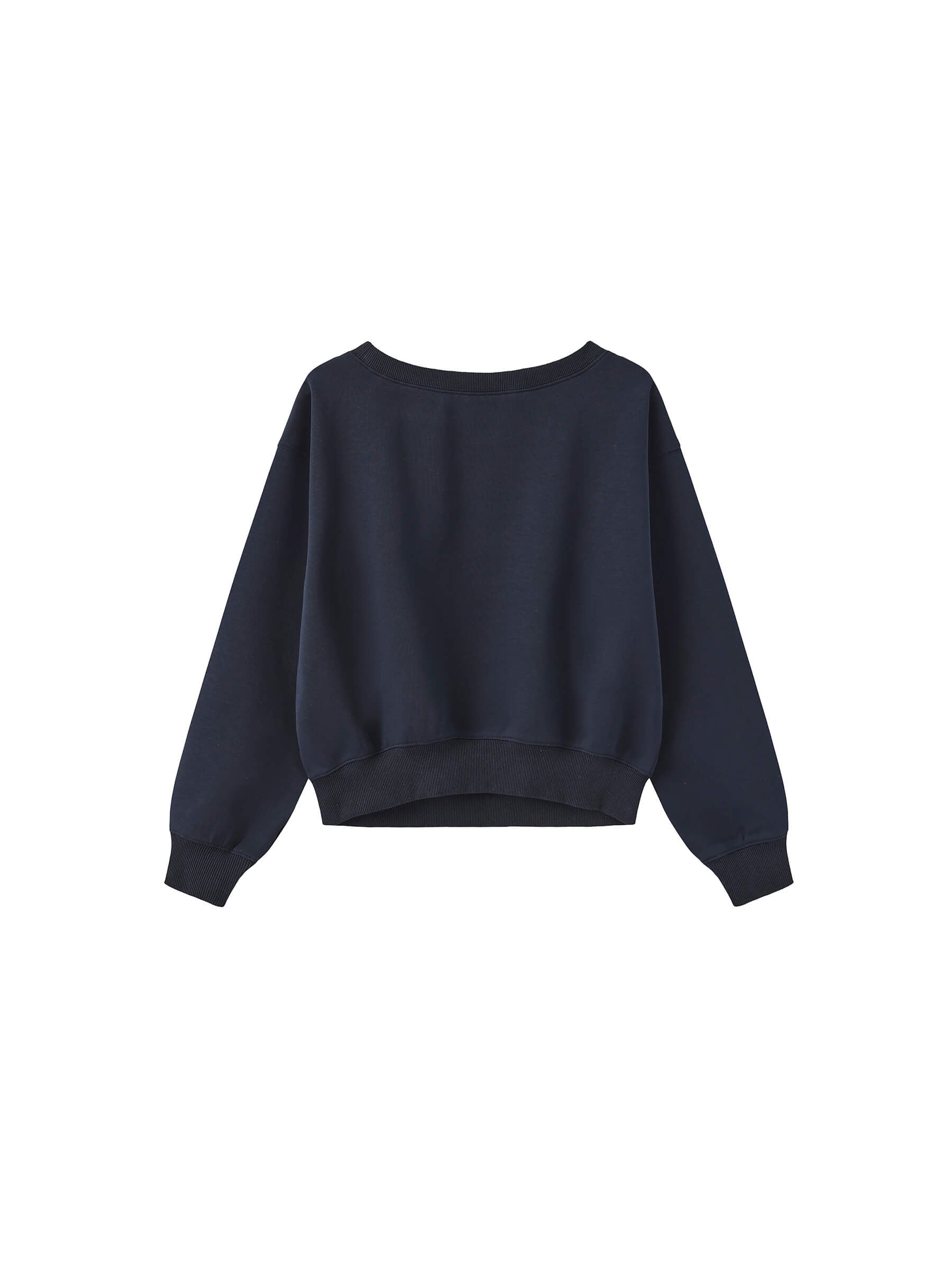 Lace Print Oversized Sweatshirt with Wide Neckline-18