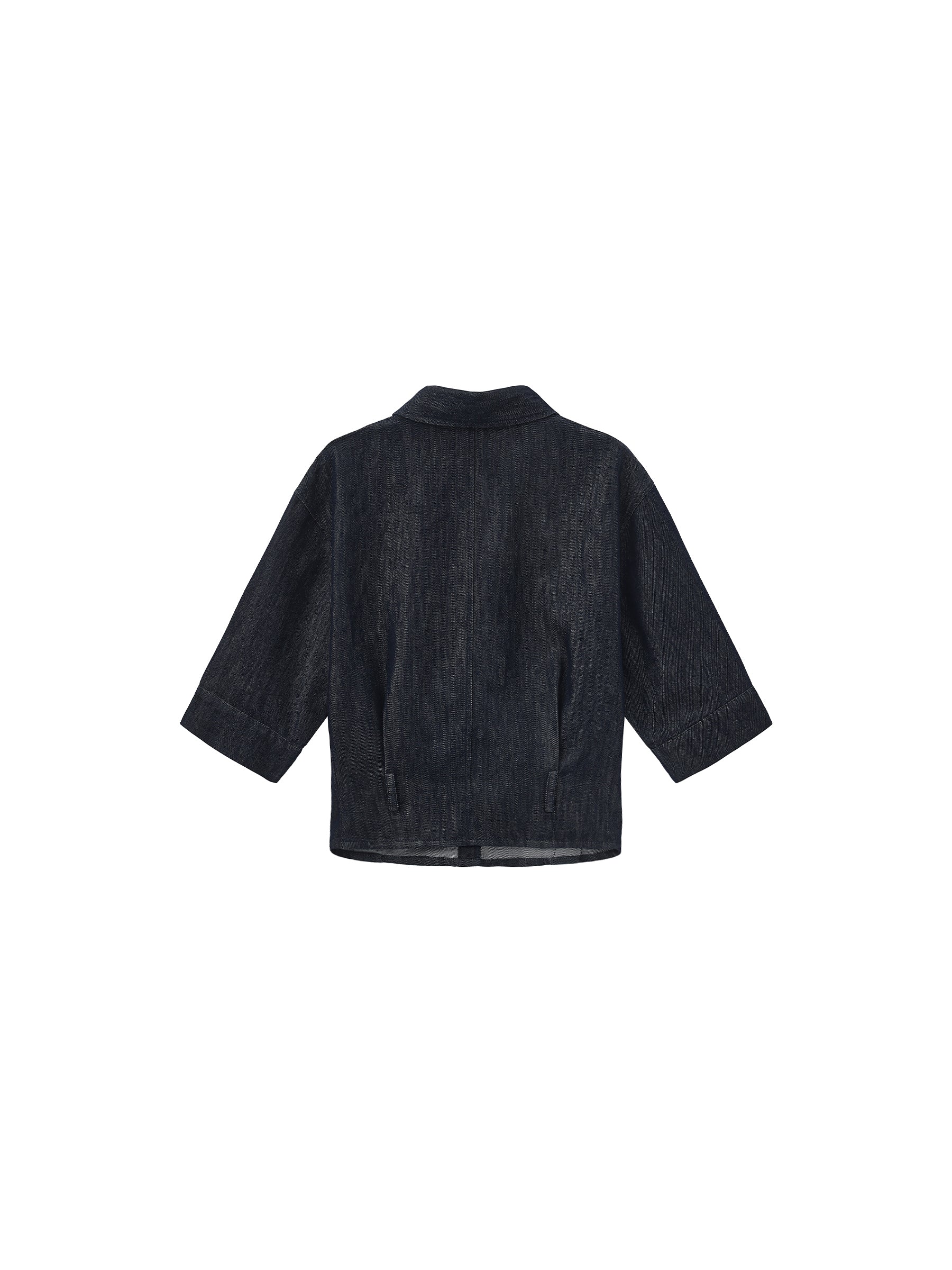 CUBIC Waist-Cinching Cropped Shirt-16