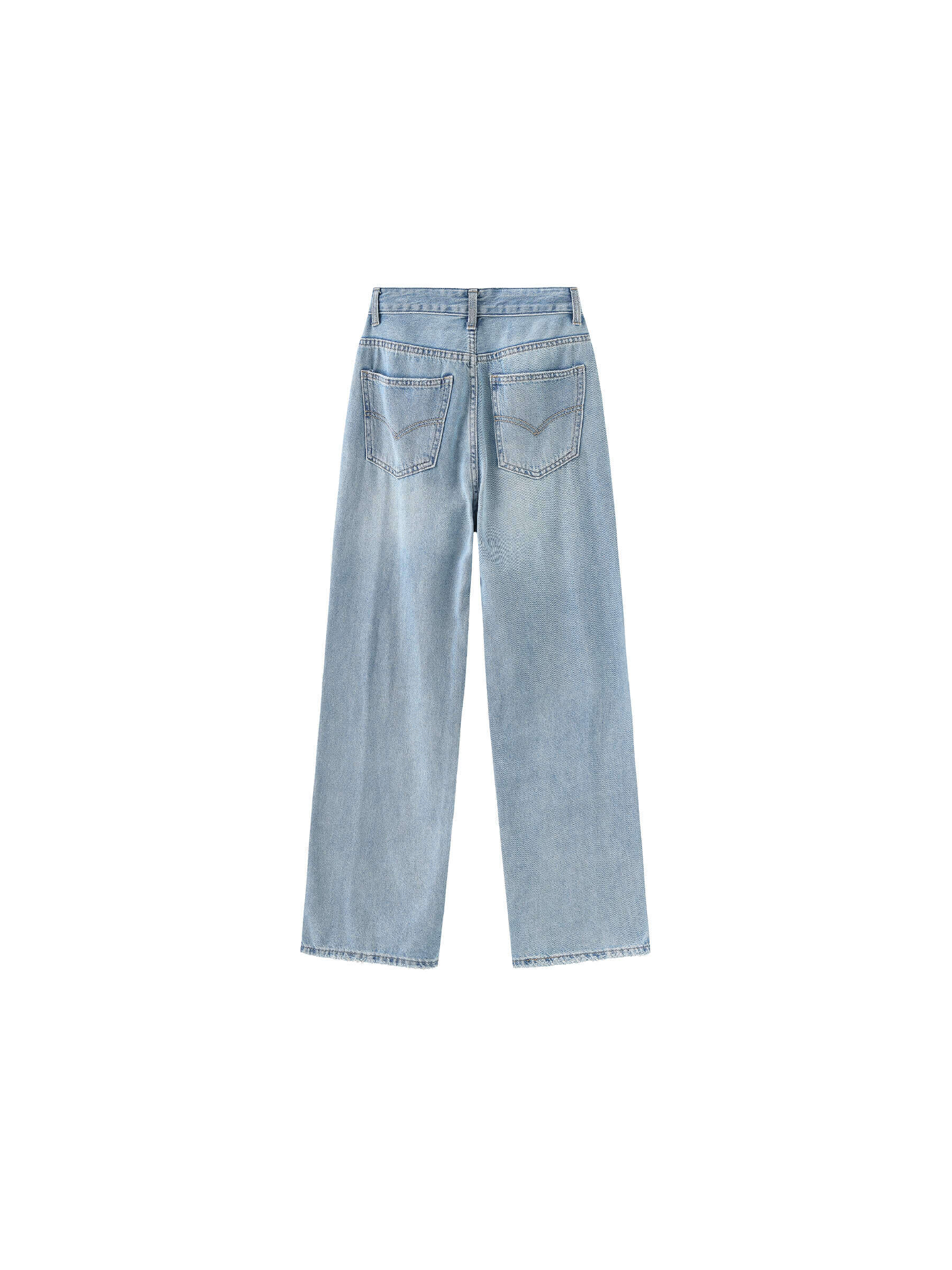 Fray Panelled Wide Leg Jeans-18