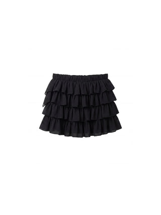 CUBIC Layered Ruffle Tiered Mini Skirt