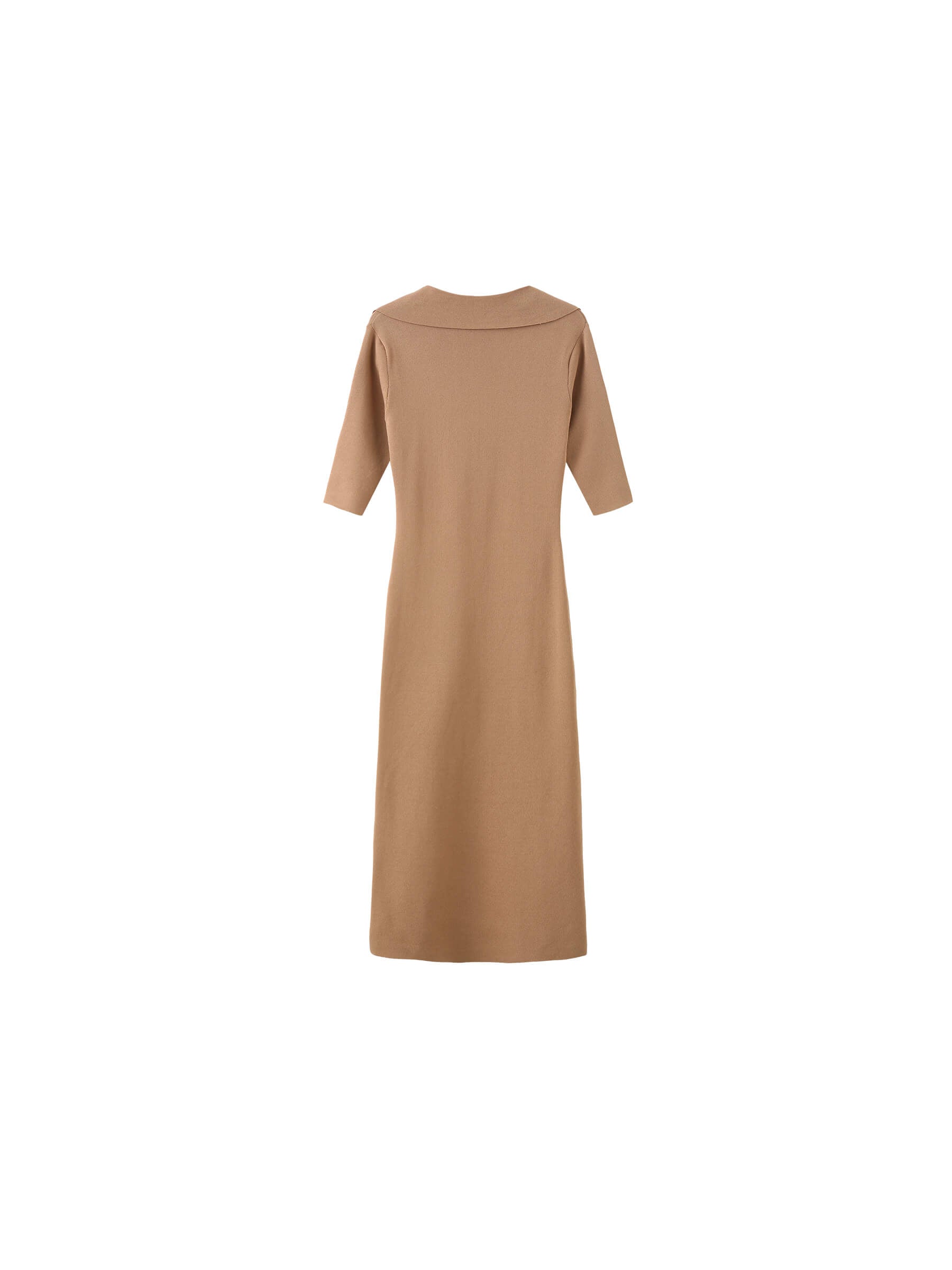 3/4 Sleeve Slitted Dress-16