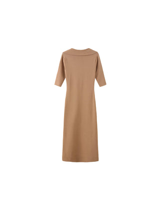 3/4 Sleeve Slitted Dress
