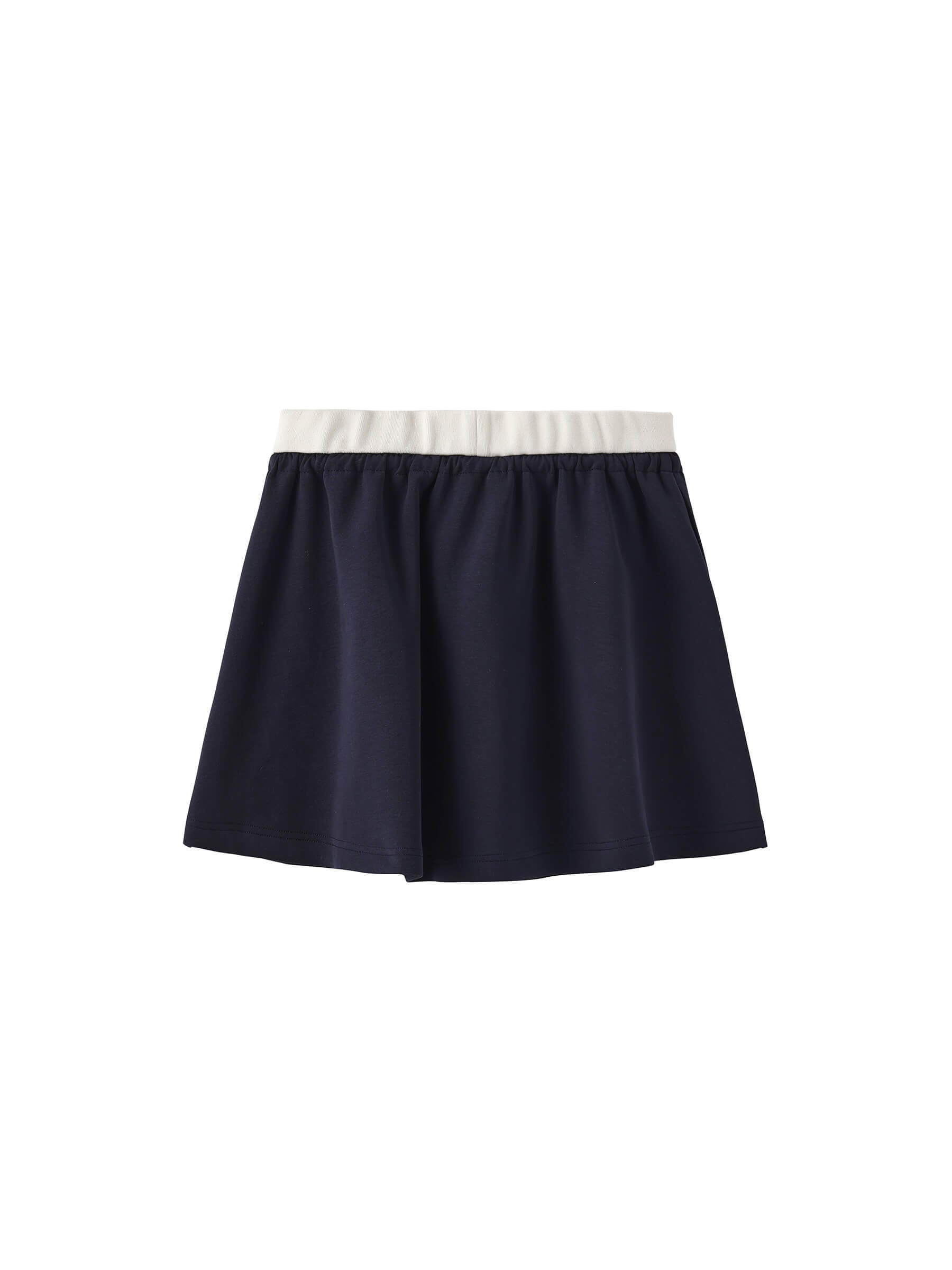 Drawstring Waist A-line Sweat Skirt-18