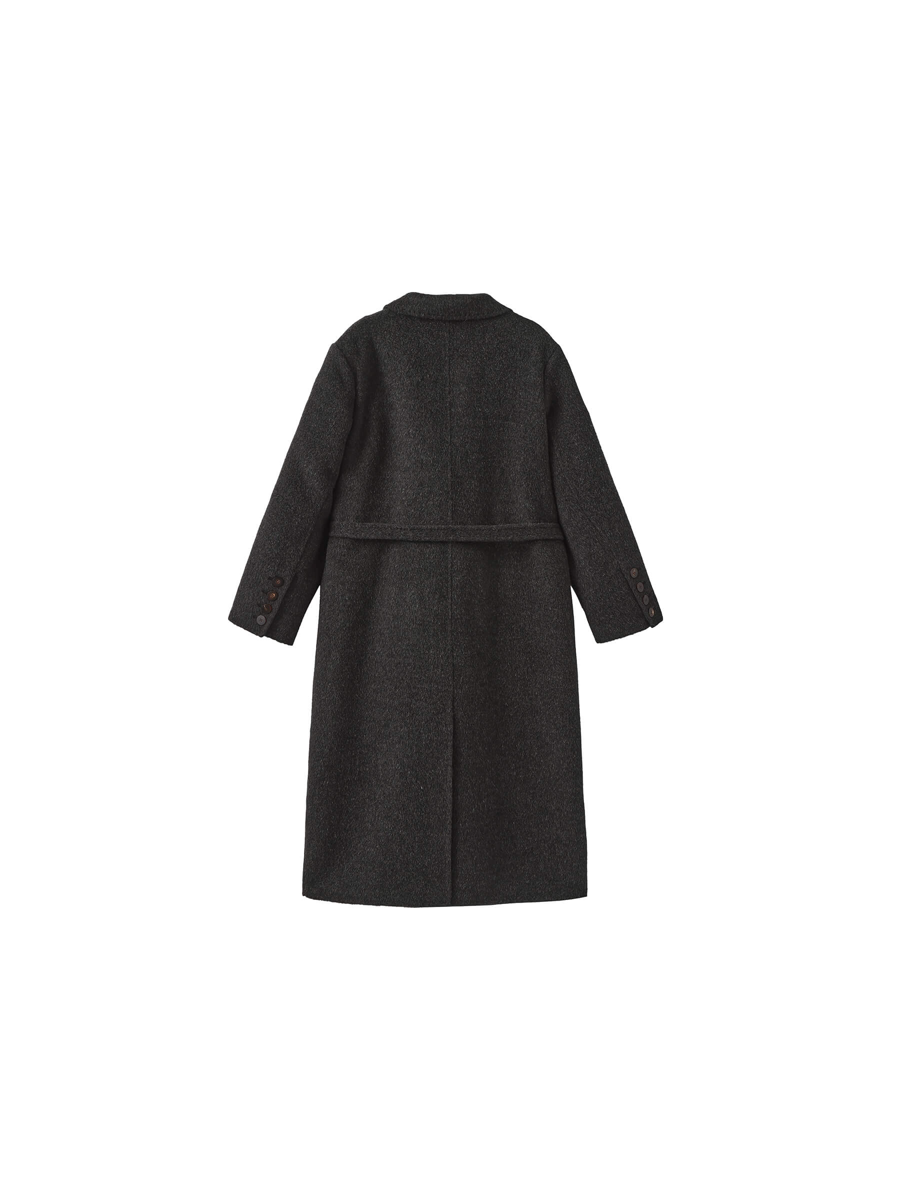 ONE BY CUBIC Straight Wool Blend Long Coat-18
