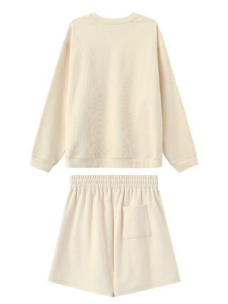 Oversized Long Sleeve T-Shirt and Matching Shorts