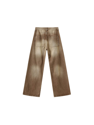 High Waisted Washed Out Boyfriend Jeans