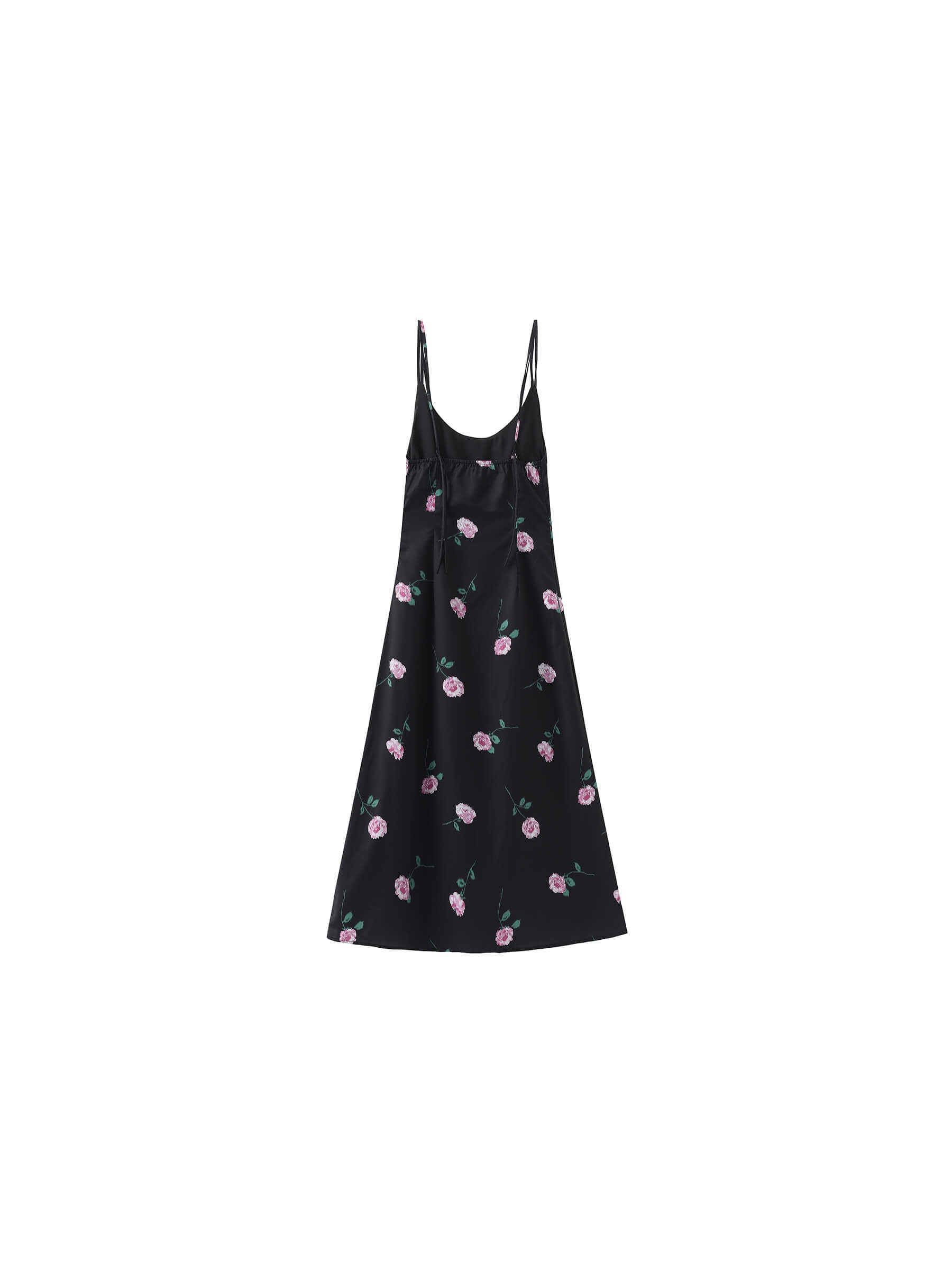 Rose Printed Fitted Sling Dress-12