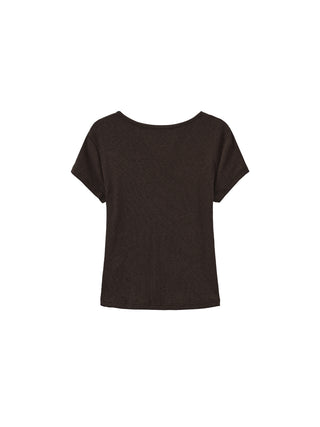 C by CUBIC Cropped Slim-Fit Sweetheart Neck T-Shirt