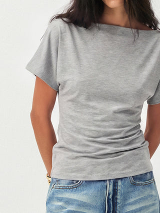 CUBIC Lyocell Blend Off-Shoulder Fitted Top