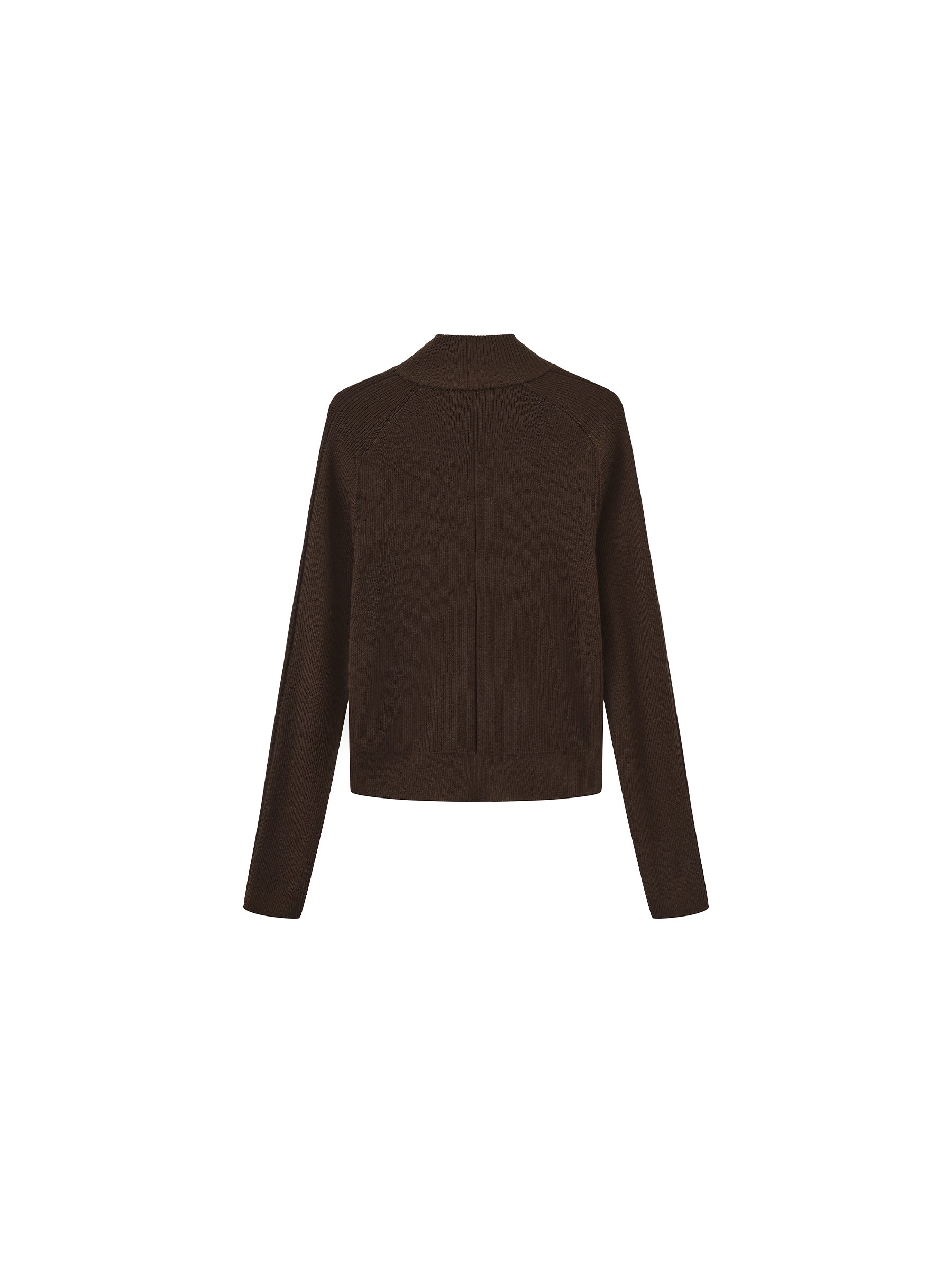 Two-Way Zip Layered Knit Jacket-16