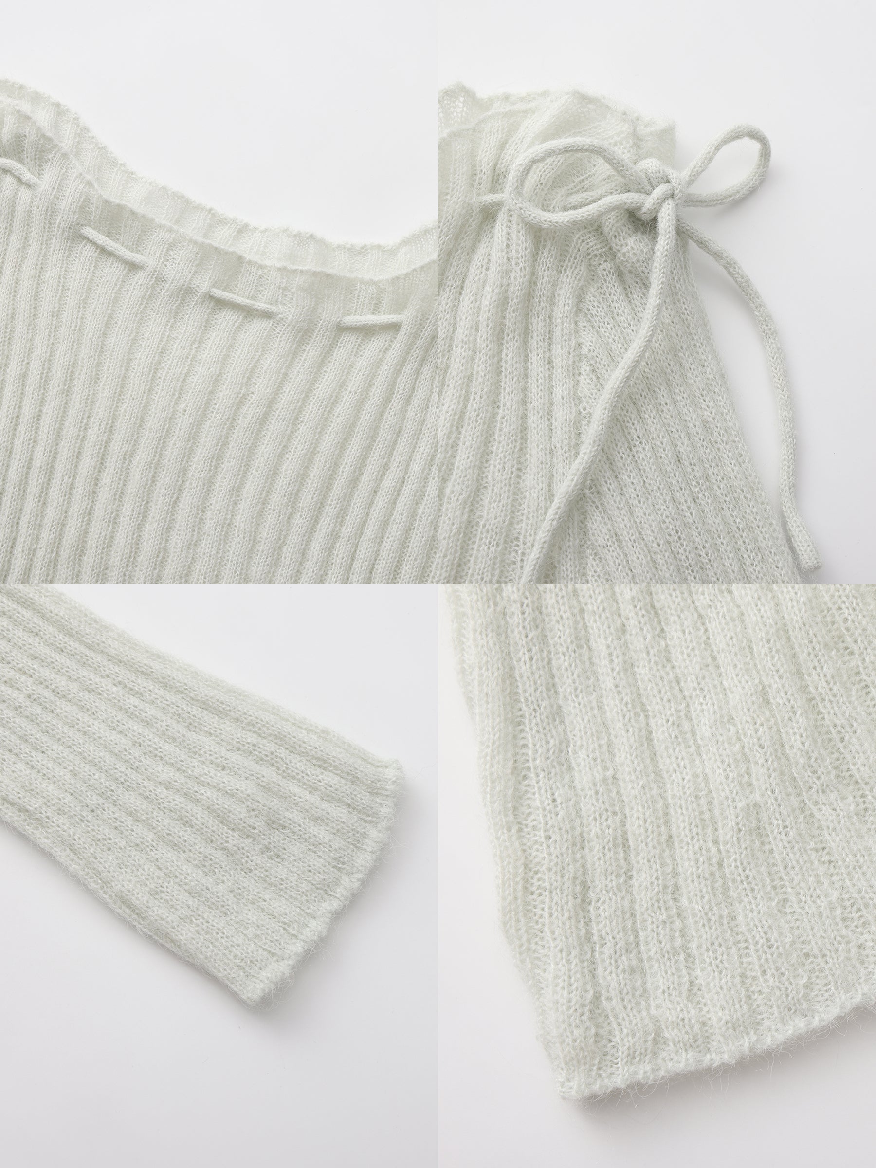 CUBIC Drawstring Rib Knit Top-16