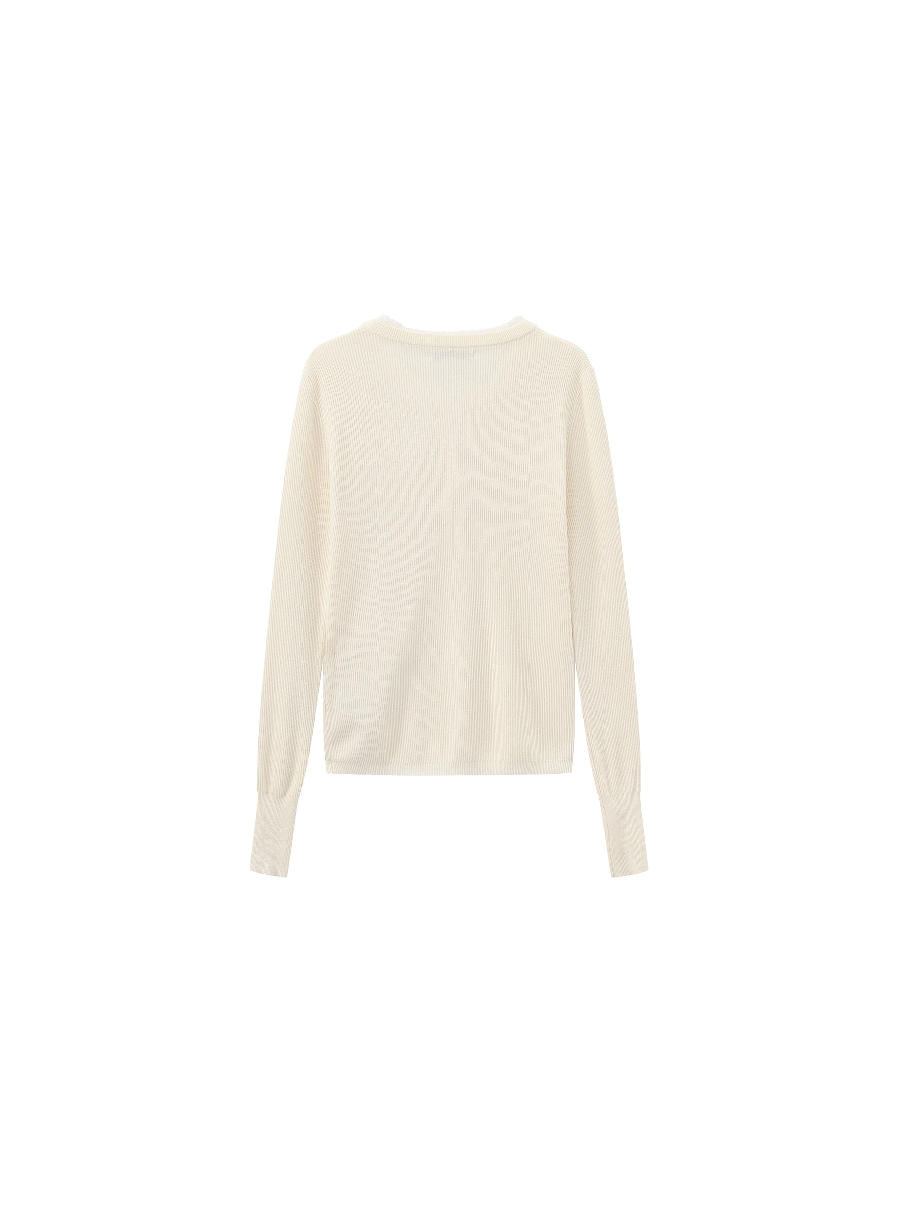CUBIC Lace-trimmed Linen Knit Cardigan-16