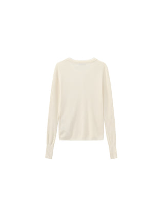 CUBIC Lace-trimmed Linen Knit Cardigan