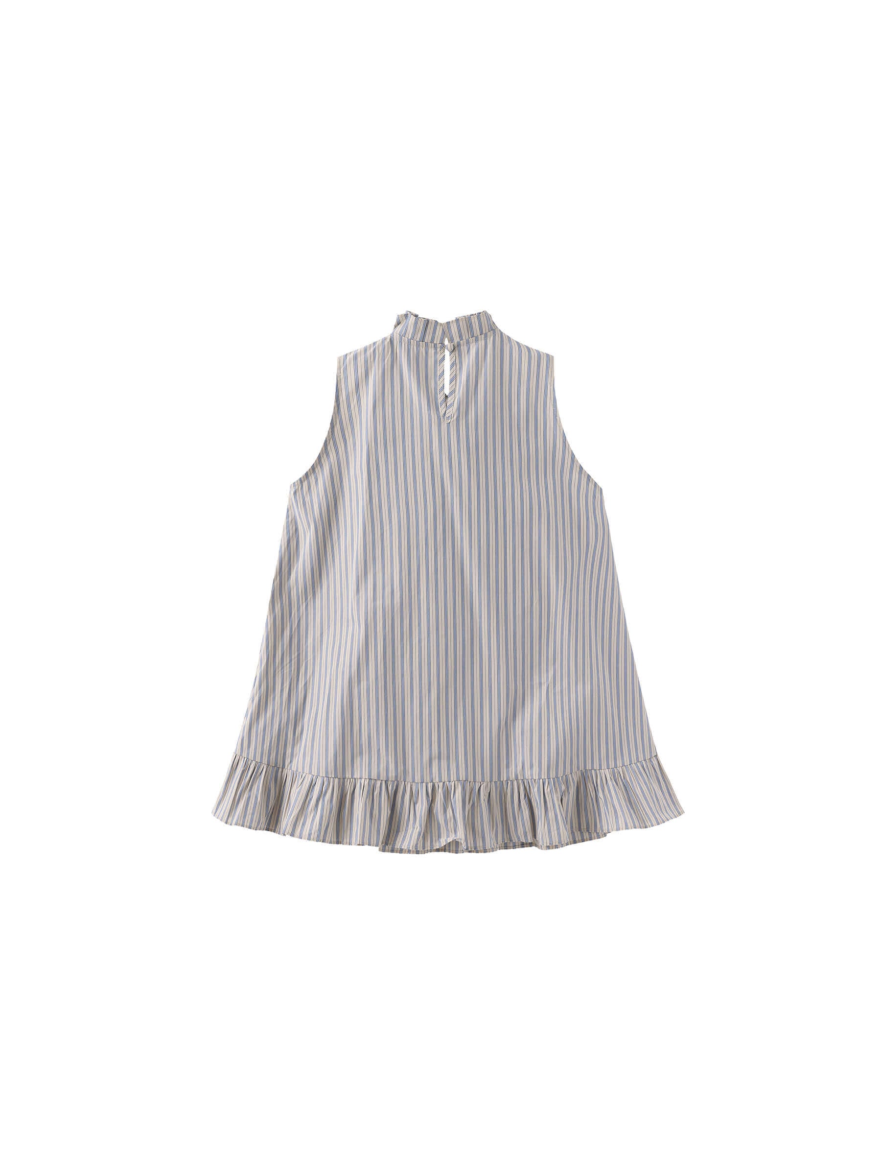 Ruffle Stand Collar Tie A-line Tank Top-18