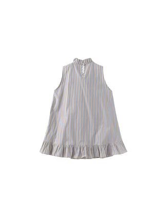Ruffle Stand Collar Tie A-line Tank Top