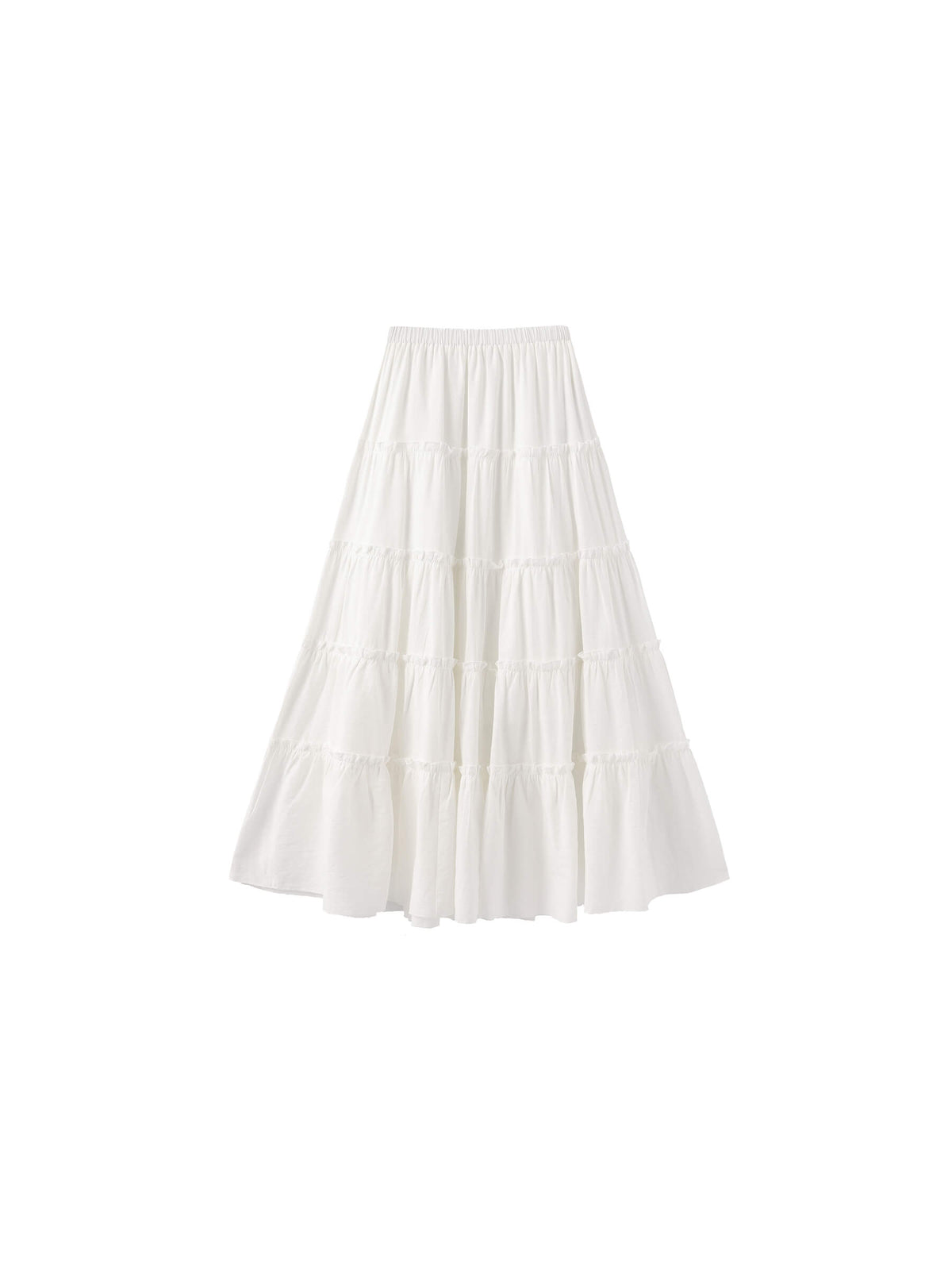 High-Waisted A-Line Maxi Flowy Skirt-18