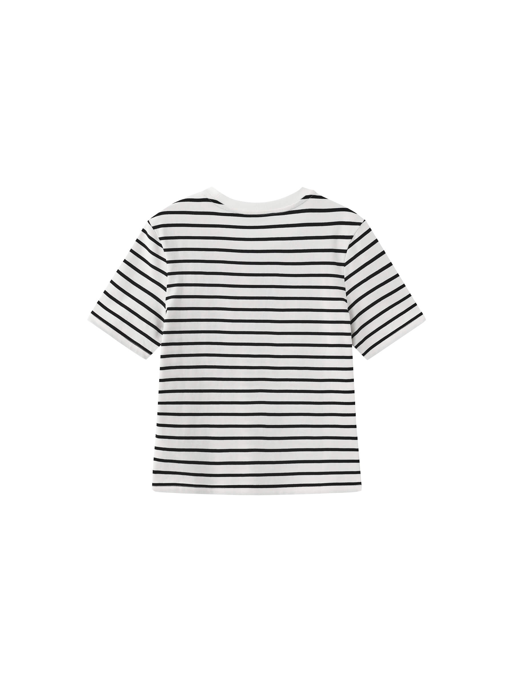 C by CUBIC Striped Basic Cotton T-Shirt-18