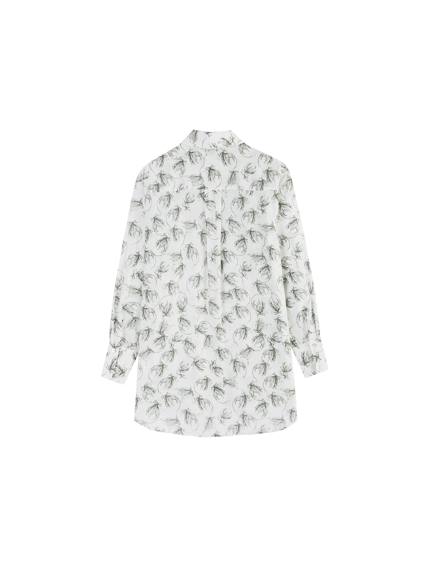 Loose Printed Sheer Shirt-18